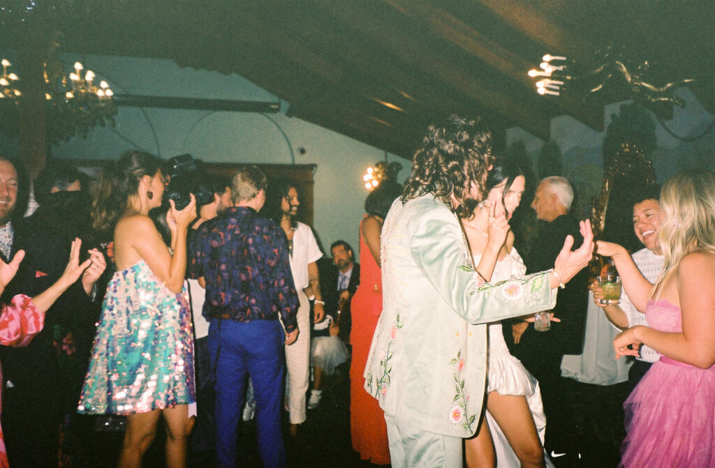 bride and groom dancing at the reception