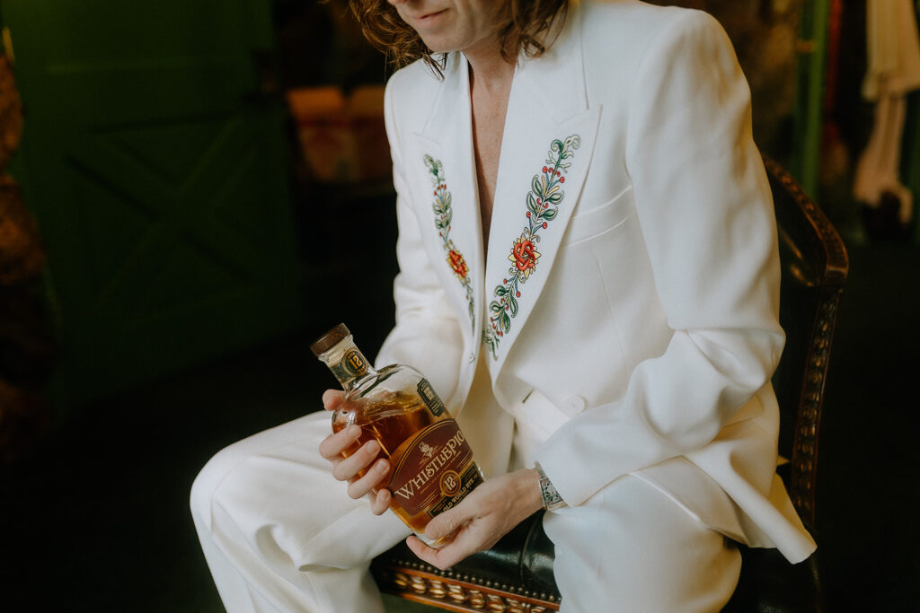 groom getting ready for his wedding ceremony 