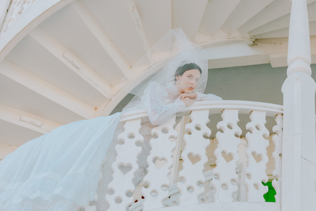 bride before heading to her wedding ceremony 