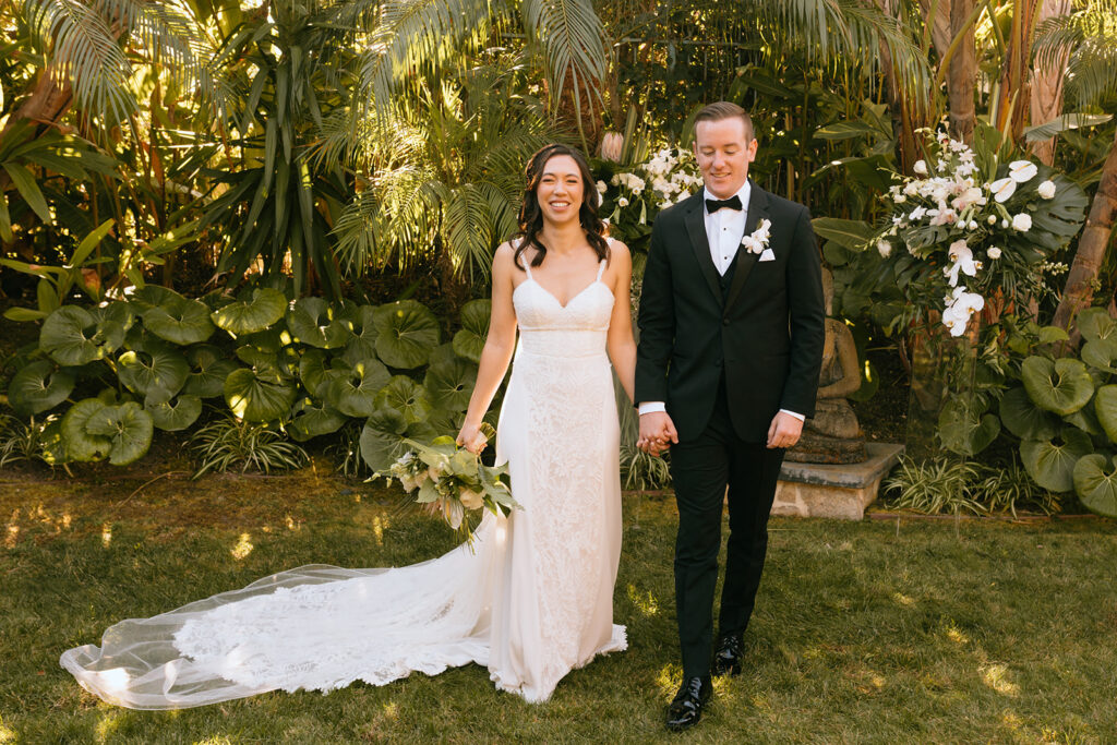 cute picture of the bride and groom after their ceremony