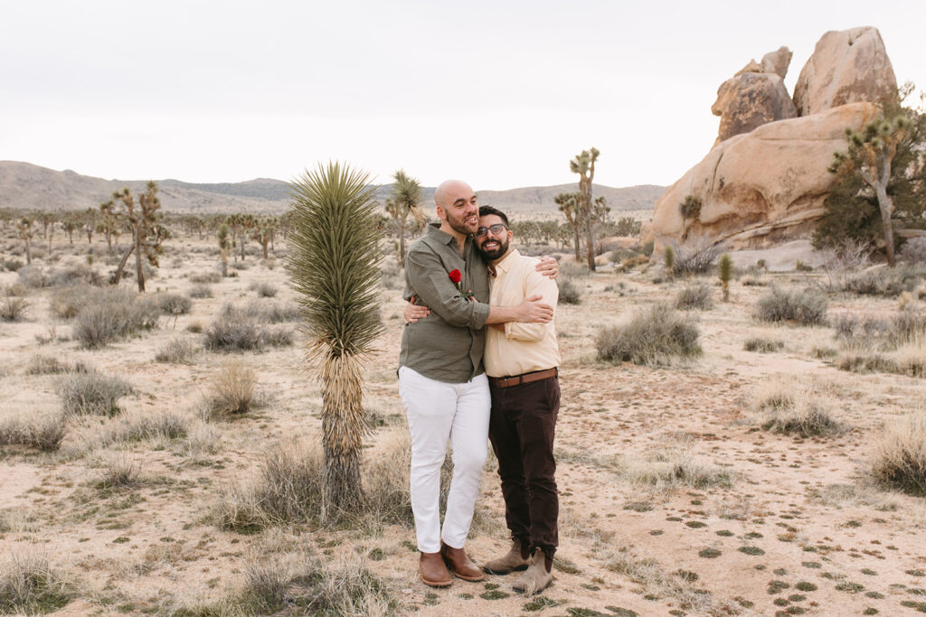 Emotional LGBTQ Spring Proposal in Joshua Tree National Park