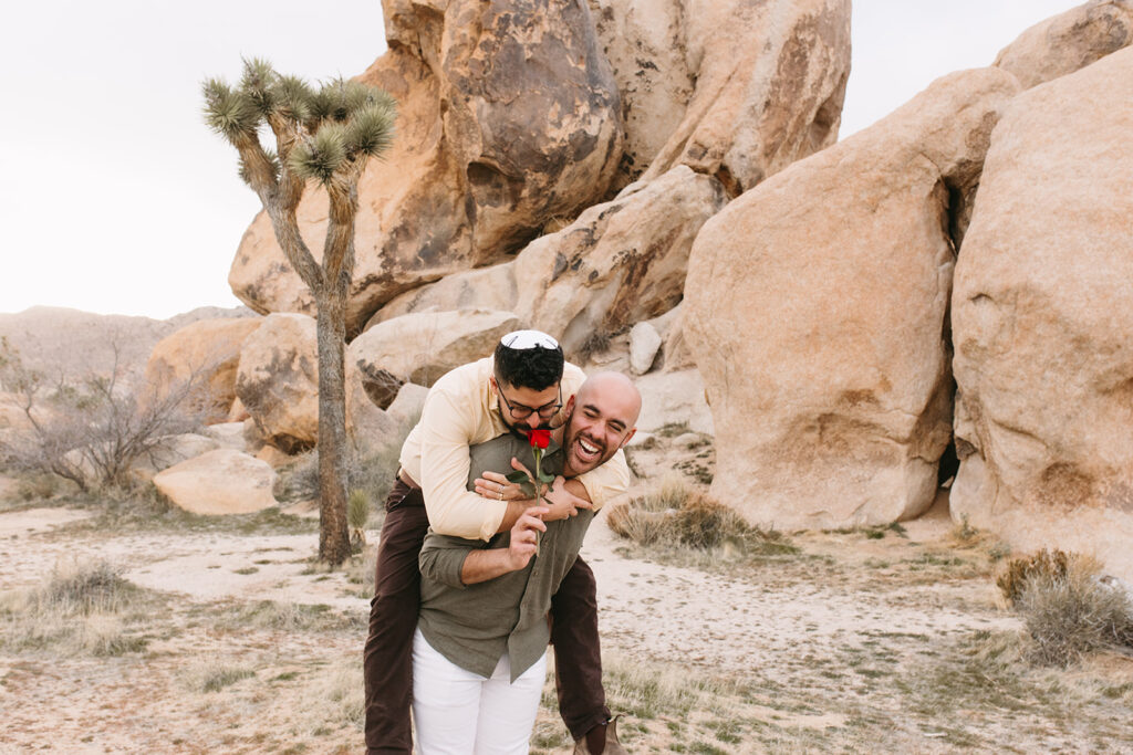 Emotional LGBTQ Spring Proposal in Joshua Tree National Park