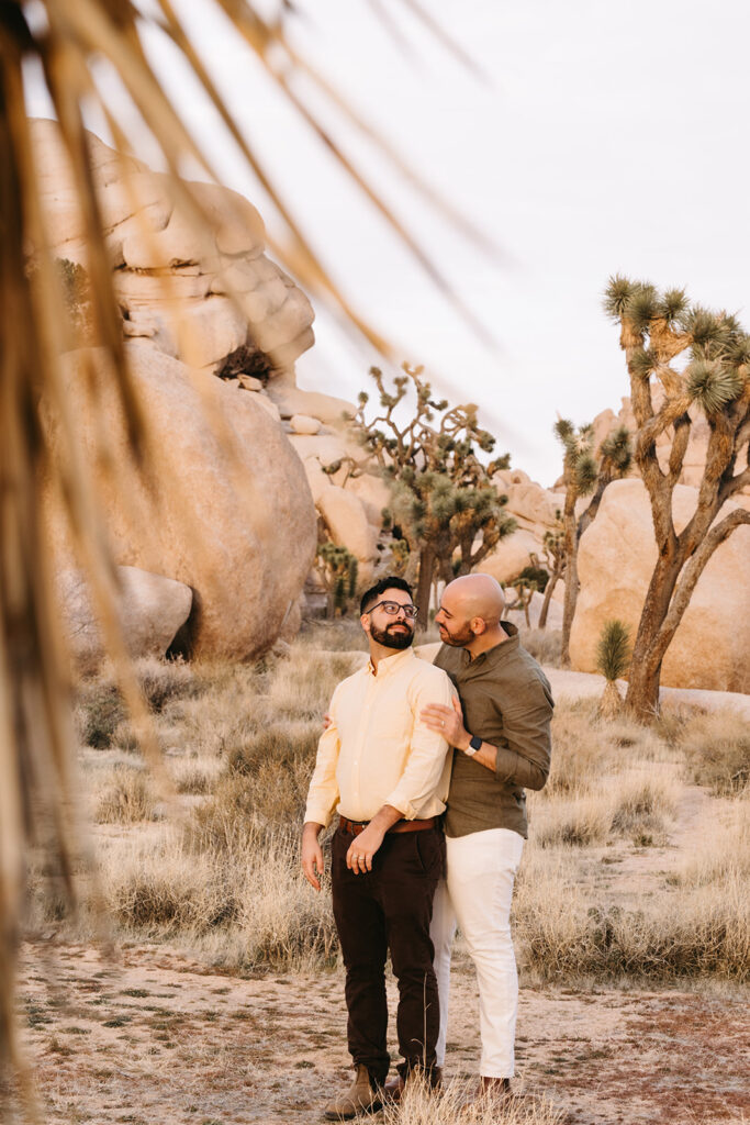 cute couple hugging during their photoshoot