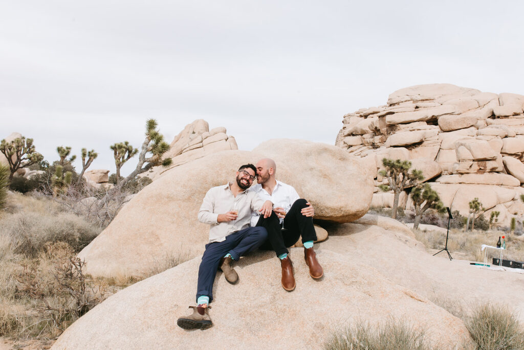 Emotional LGBTQ Spring Proposal in Joshua Tree National Park