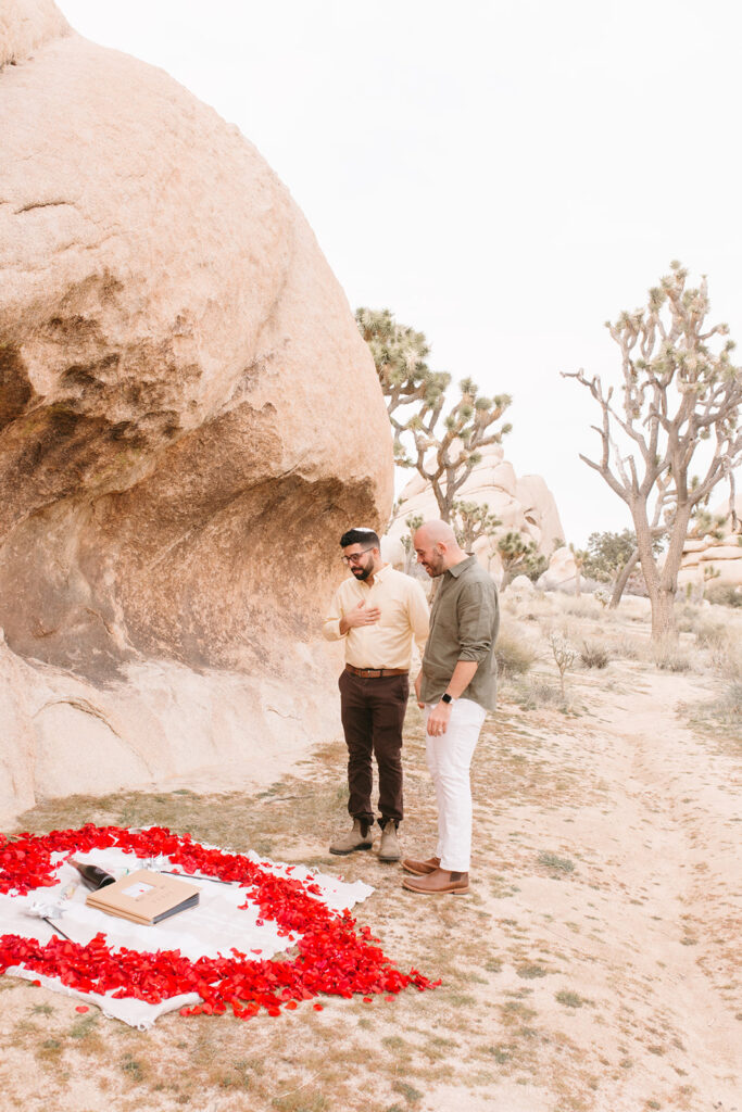 happy couple at their dream proposal 