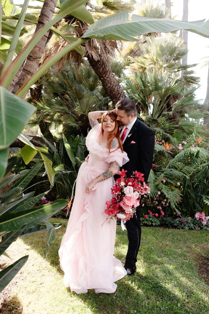 cute golden hour bridal photos in beverly hills