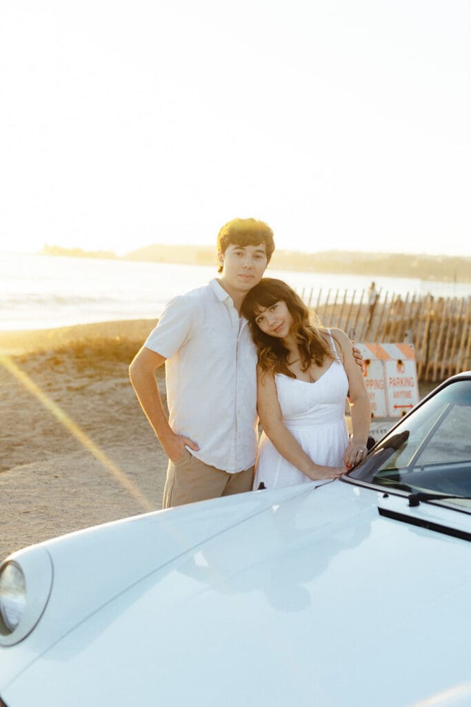 beautiful couple portraits at the beach