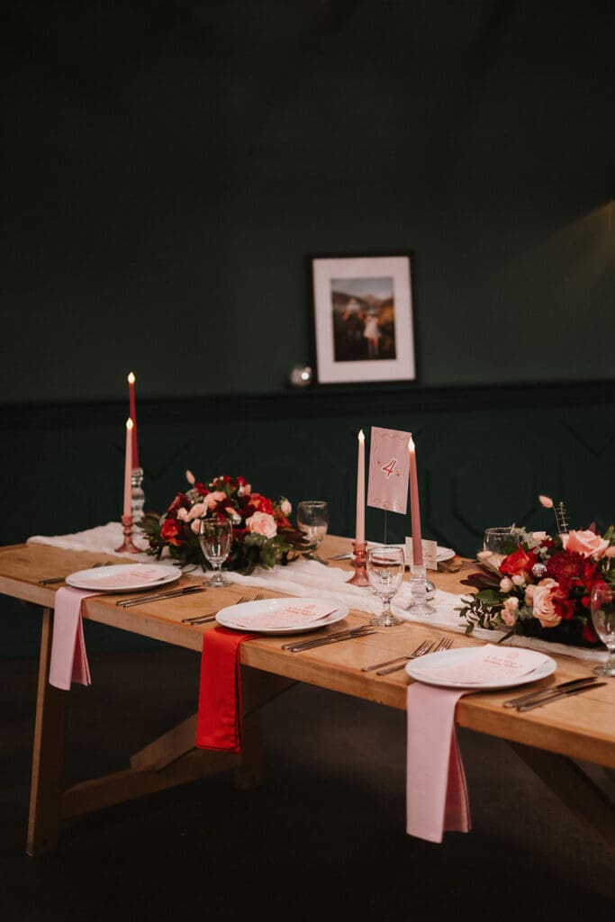 colorful wedding reception decor