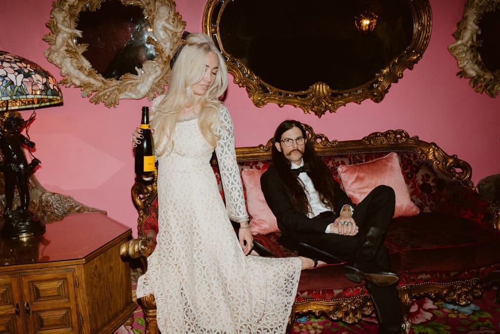 Retro couple portraits in southern California