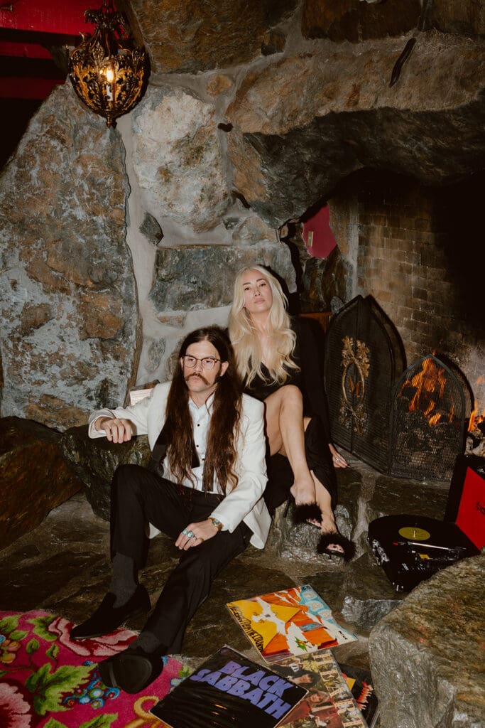 newly engaged, couple hugging during their photoshoot