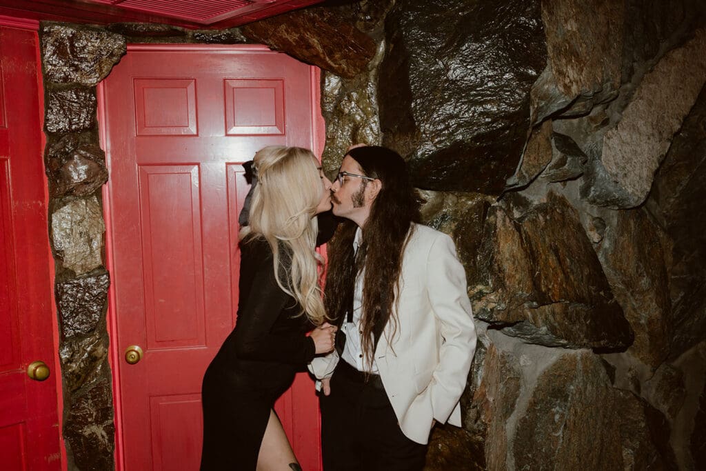 Picture of the newly engaged, couple hugging