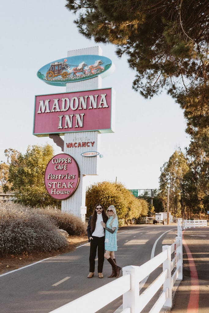 Romantic couple portraits at madonna in