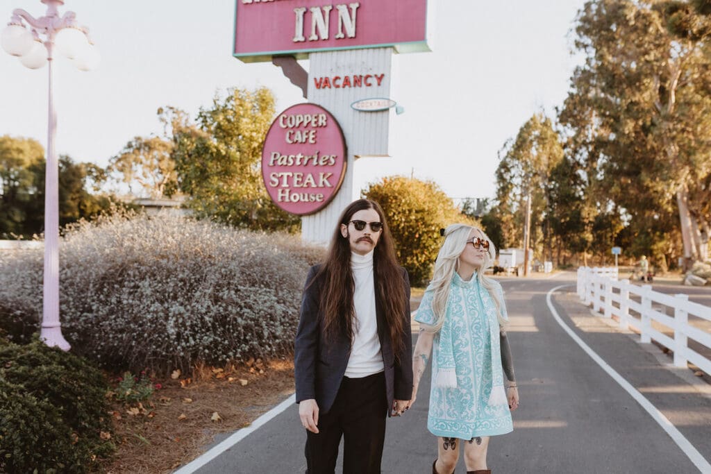 Madonna Inn Engagement Photos with a Vintage Film Twist | A Romantic Getaway from LA