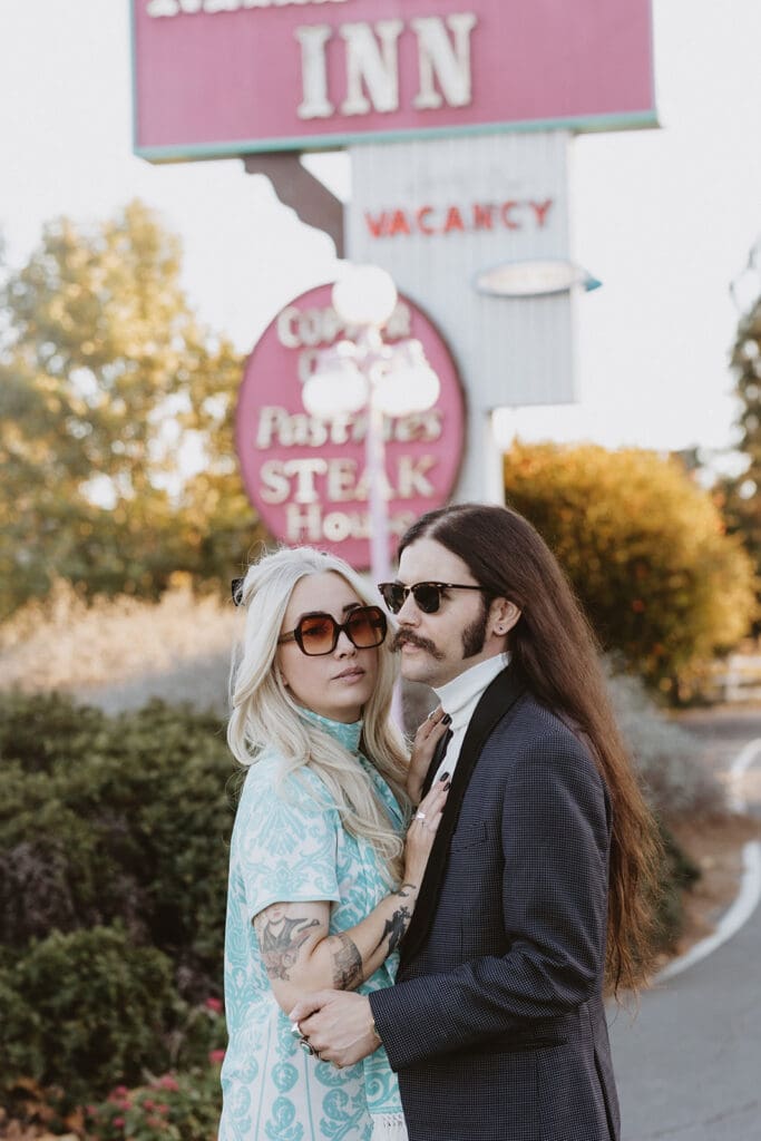 Madonna Inn Engagement Photos with a Vintage Film Twist | A Romantic Getaway from LA