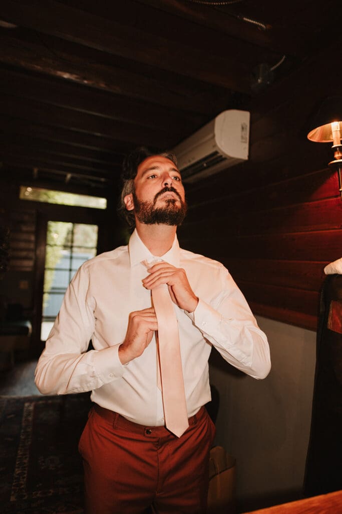 groom getting ready for his dream wedding
