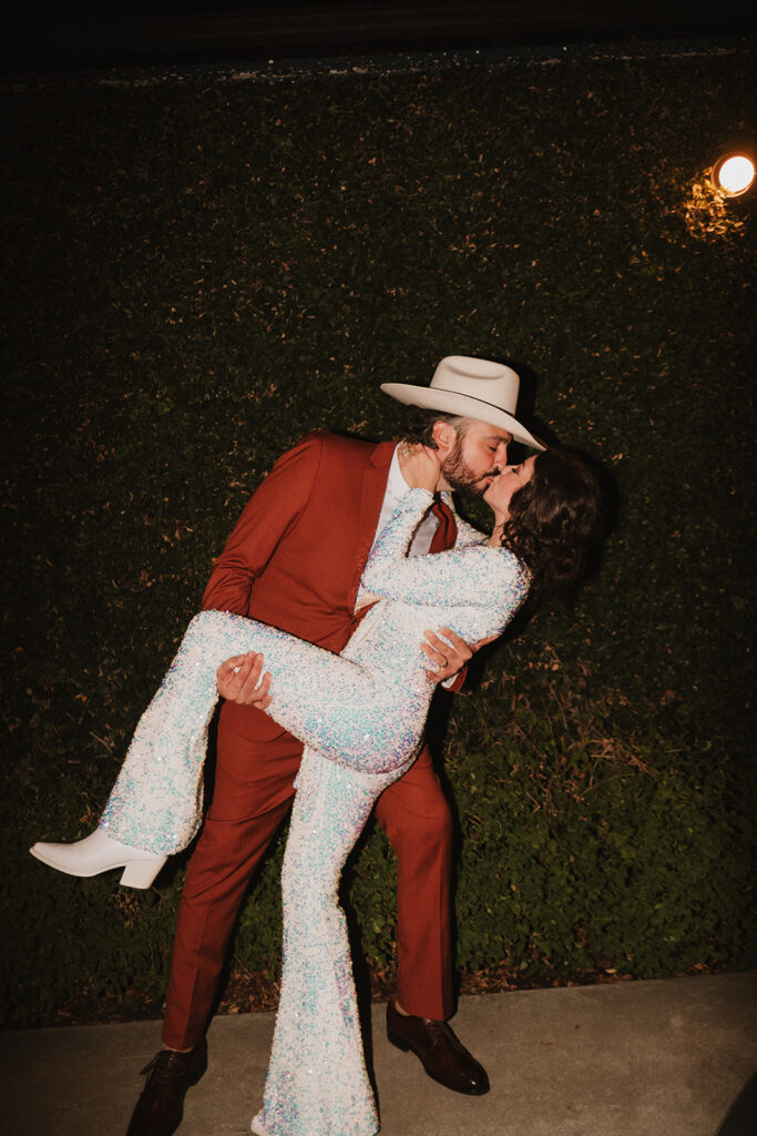 newly married couple at their dream wedding day